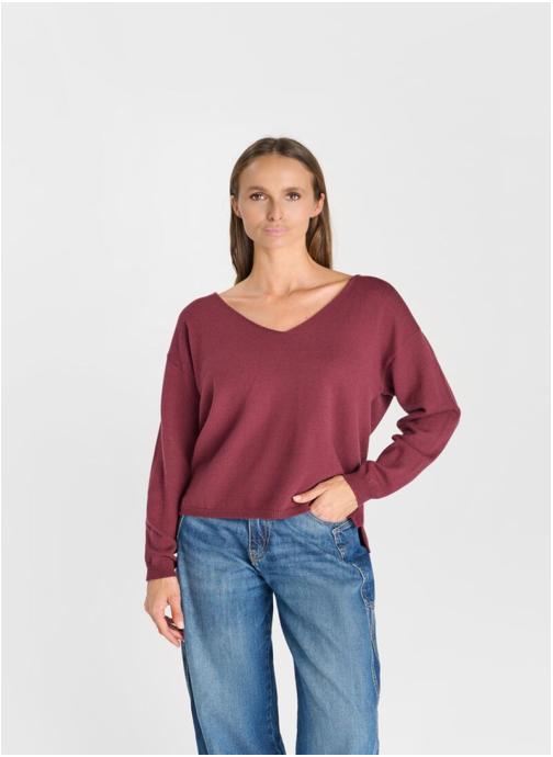 Le temps des cerises Pulls Pull TINGA Red femme rouge