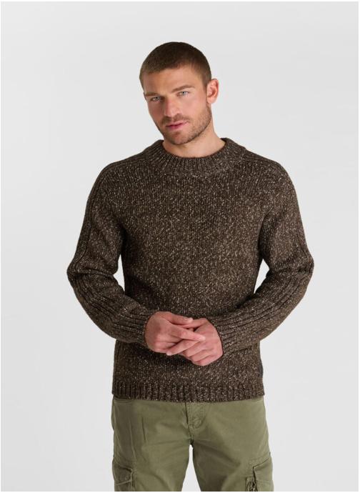 Le temps des cerises Pulls Pull TINO Brown homme marron