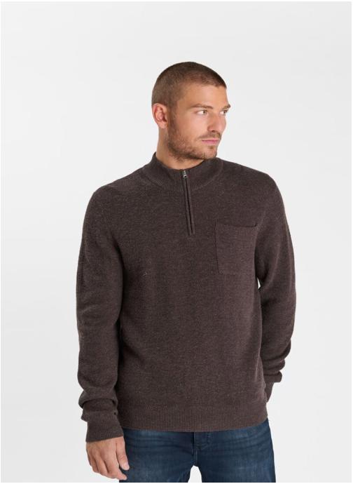 Le temps des cerises Pulls Pull FAVO Brown homme marron