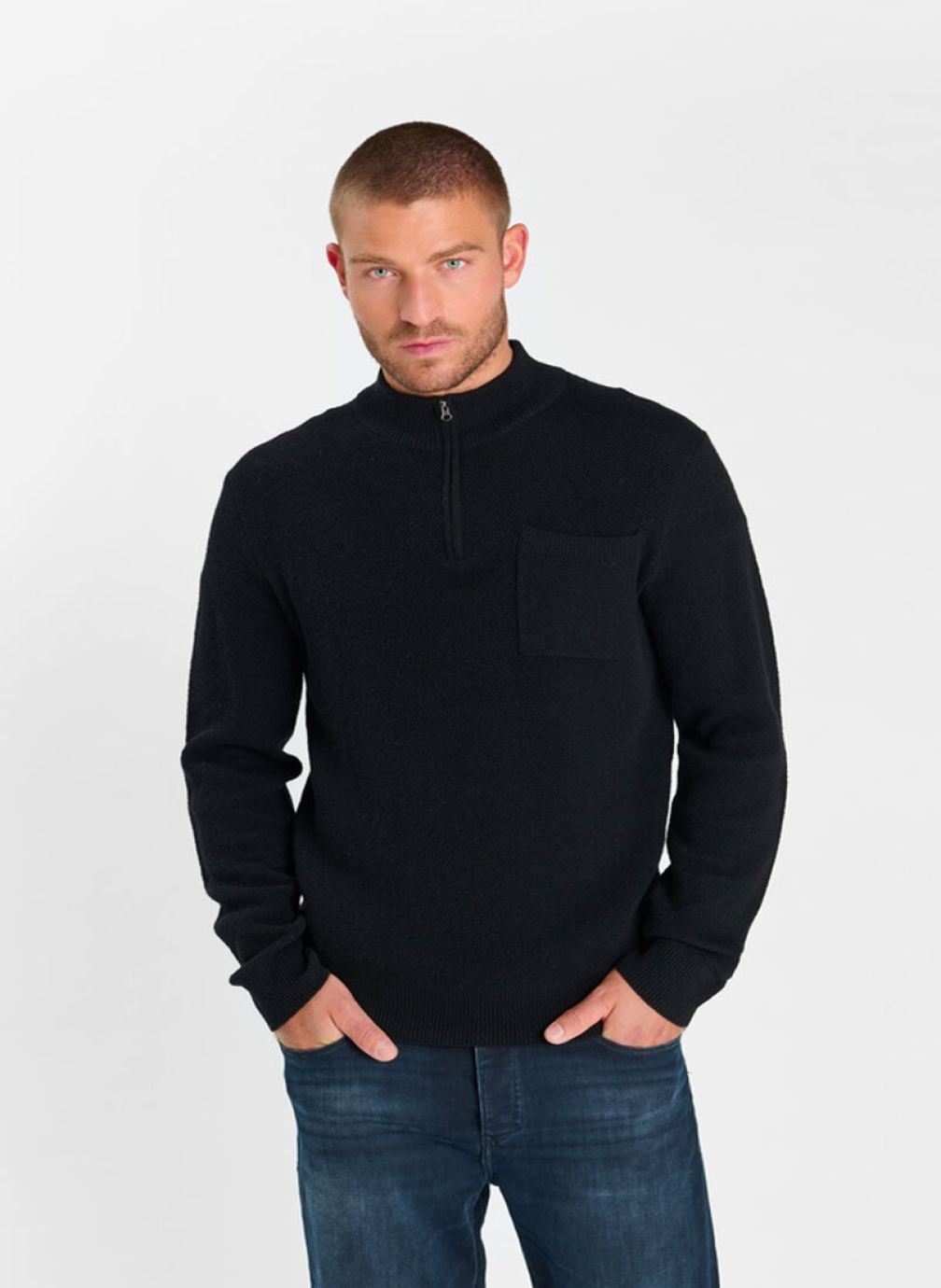 Pulls Pull FAVO Black homme noir Le temps des cerises Pulls Pull FAVO Black homme noir Noir