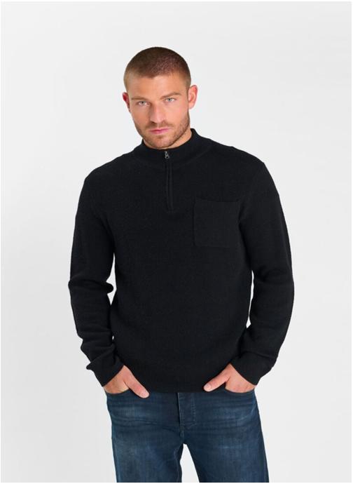 Le temps des cerises Pulls Pull FAVO Black homme noir