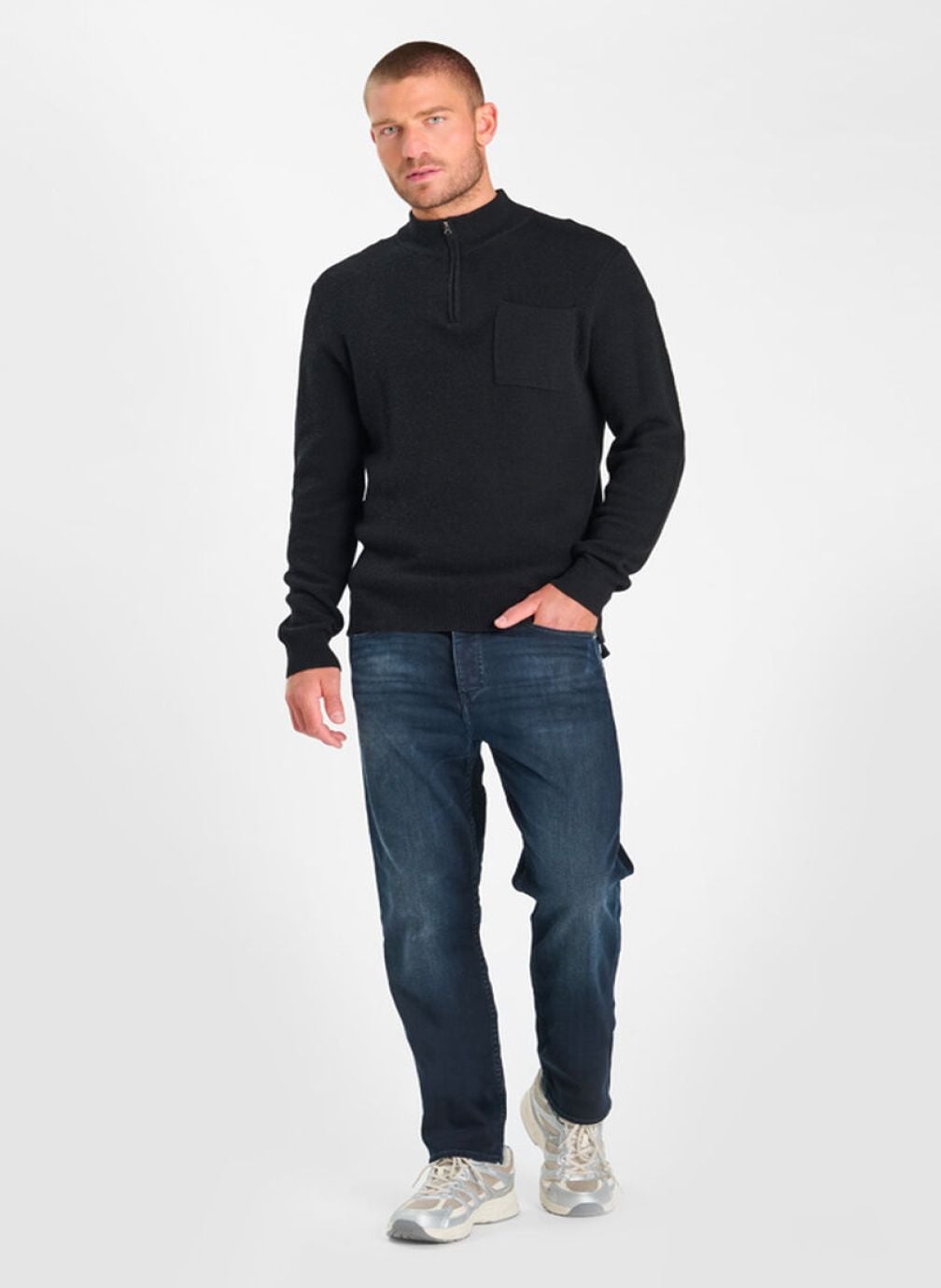 Pulls Pull FAVO Black homme noir Le temps des cerises Pulls Pull FAVO Black homme noir Noir