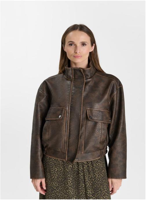 Le temps des cerises Blousons Blouson BROWNIE Brown femme marron