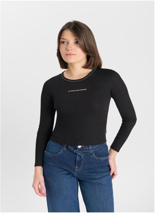 Le temps des cerises Tee-shirts Tee-Shirt ALINEGI Black fille noir