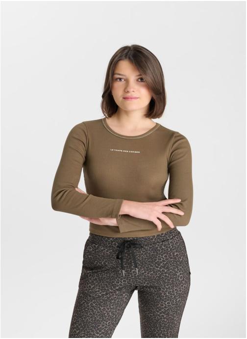 Le temps des cerises Tee-shirts Tee-Shirt ALINEGI Brown fille marron