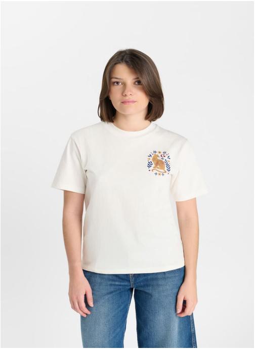 Le temps des cerises Tee-shirts Tee-Shirt AKOGI White fille blanc