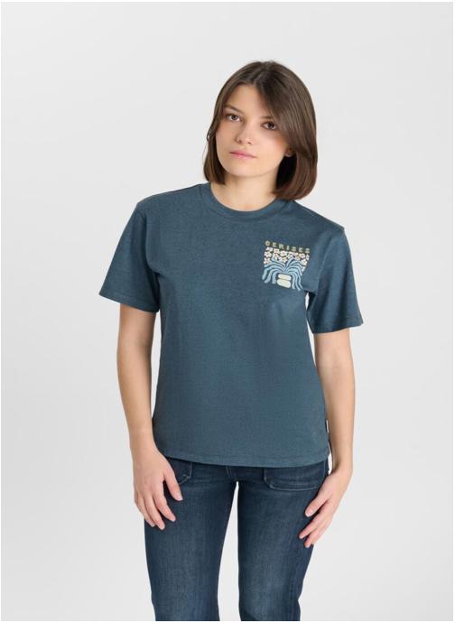 Le temps des cerises Tee-shirts Tee-Shirt KOBEGI Blue fille bleu